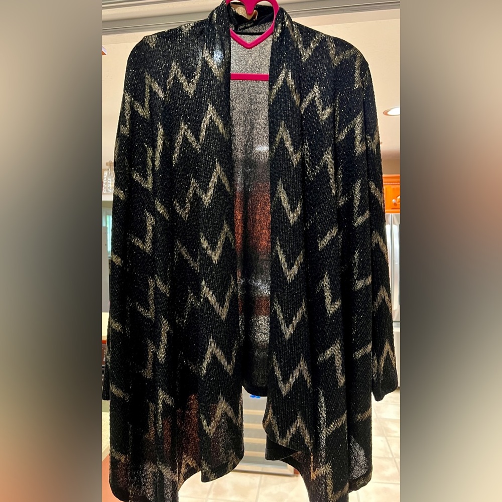 Black and Gold Chevron Print Sweater